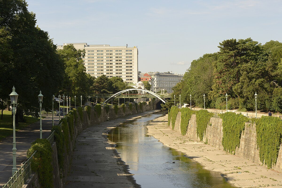 빈 강(Wienfluss)과 공원 경관